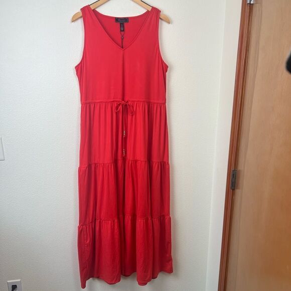 C Wonder by Christian Siriano Tiered Maxi Dress Large - Picture 6 of 7